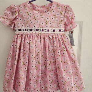 Floral Handmade Dress and Bloomers, size 18m